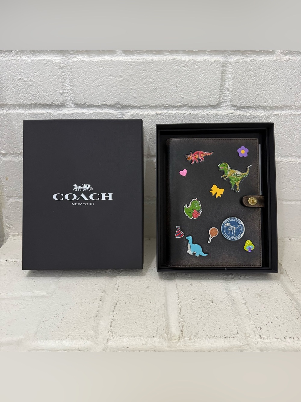 Coach Notebook - Rexy 10th Birthday - Loved Leather w/ Stickers - Sold Out/Rare